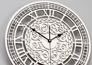 DEKORACYJNY, AŻUROWY ZEGAR WIKTORIAŃSKI