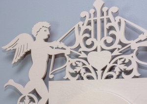 DEKORACYJNY ZEGAR BAROKOWY, ANIOŁKI