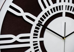 DEKORACYJNY, DWUWARSTWOWY,  ZEGAR LOFTOWY