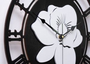 DEKORACYJNY, TROPIKALNY ZEGAR, STORCZYK