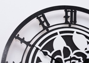 DEKORACYJNY, AŻUROWY ZEGAR , RÓŻA