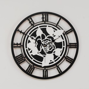 DEKORACYJNY, AŻUROWY ZEGAR , RÓŻA