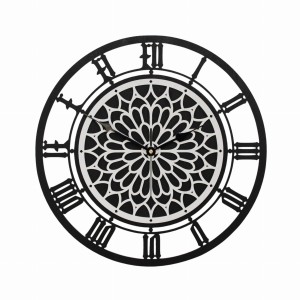 DEKORACYJNY, AŻUROWY ZEGAR , ROZETA