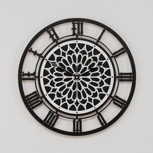 DEKORACYJNY, AŻUROWY ZEGAR , ROZETA