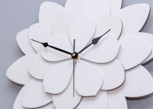 DEKORACYJNY, AŻUROWY ZEGAR, PIĘKNY, 4 WARSTWOWY KWIAT