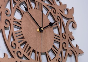 Dekoracyjny zegar ażurowy BENEDICT, VINTAGE STYLE, ORZECH