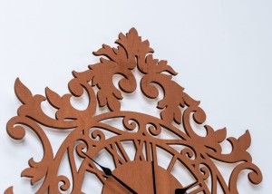 Dekoracyjny zegar ażurowy BENEDICT, VINTAGE STYLE, CZEREŚNIA 