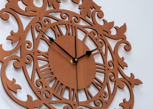 Dekoracyjny zegar ażurowy BENEDICT, VINTAGE STYLE, CZEREŚNIA 