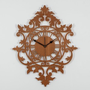 Dekoracyjny zegar ażurowy BENEDICT, VINTAGE STYLE, CZEREŚNIA 