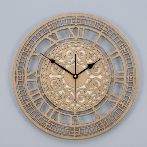 DEKORACYJNY, AŻUROWY ZEGAR WIKTORIAŃSKI, WIĄZ