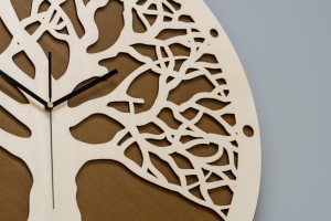 DEKORACYJNY ZEGAR , DRZEWO ŻYCIA, SKANDYNAWSKI STYL