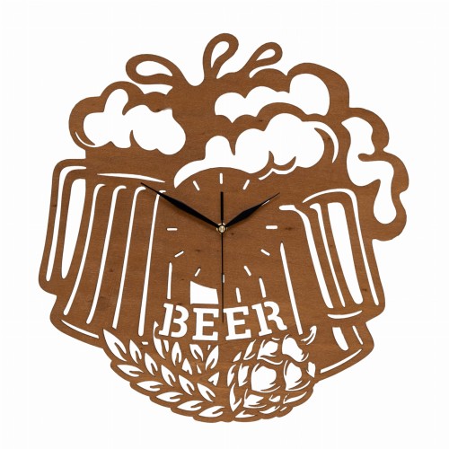DEKORACYJNY ZEGAR DLA MIŁOŚNIKA PIWA, BEJCA