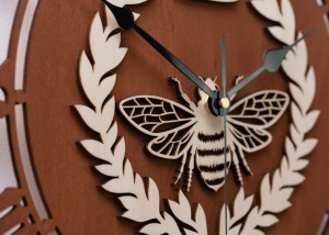 DEKORACYJNY, AŻUROWY ZEGAR , KRÓLOWA PSZCZÓŁ, PIĘKNA DEKORACJA