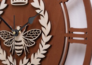 DEKORACYJNY, AŻUROWY ZEGAR , KRÓLOWA PSZCZÓŁ, PIĘKNA DEKORACJA