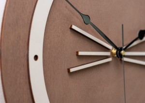 DEKORACYJNY ZEGAR DLA MIŁOŚNIKÓW KOTÓW,  ORZECH