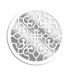 Miroir décoratif ajouré STYLE HINDU, 56 cm