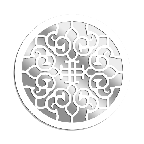 Miroir décoratif ajouré STYLE HINDU, 56 cm