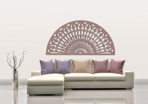 DEKORACYJNY PANEL AŻUROWY, WACHLARZ, DEKORACJA ŚCIENNA 3D, ORNAMENT, 60 x 120 cm, BIAŁY