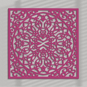 DEKORACYNY PANEL AŻUROWY, STYL MAROKAŃSKI, DEKORACJA ŚCIENNA 3D, ORNAMENT, DYPTYK, CZARNY