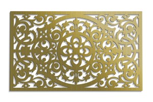 DEKORACYJNY PANEL AŻUROWY FLORELLE, DEKORACJA ŚCIENNA 3D, ORNAMENT,72 x 120 cm, CZARNY