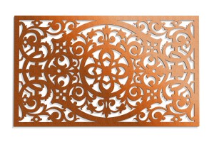 DEKORACYJNY PANEL AŻUROWY FLORELLE, DEKORACJA ŚCIENNA 3D, ORNAMENT,72 x 120 cm, CZARNY