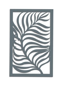 DEKORACYJNY PANEL AŻUROWY, LIŚĆ PALMY, JUNGLE STYLE , DEKORACJA ŚCIENNA 3D, ORNAMENT , BIAŁY