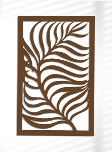 DEKORACYJNY PANEL AŻUROWY, LIŚĆ PALMY, JUNGLE STYLE , DEKORACJA ŚCIENNA 3D, ORNAMENT , BIAŁY