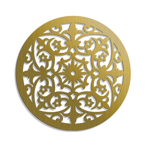 DEKORACYJNY PANEL AŻUROWY, VIOLETTE, DEKORACJA ŚCIENNA 3D, ORNAMENT, 60 cm, ZŁOTY