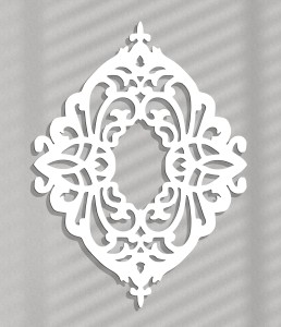 DEKORACYJNY PANEL AŻUROWY, SANTILLANE, DEKORACJA ŚCIENNA 3D, ORNAMENT, TRYPTYK , CZARNY