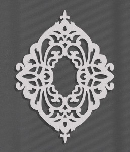 DEKORACYJNY PANEL AŻUROWY, SANTILLANE, DEKORACJA ŚCIENNA 3D, ORNAMENT, TRYPTYK , CZARNY