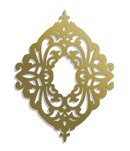 DEKORACYJNY PANEL AŻUROWY, SANTILLANE, DEKORACJA ŚCIENNA 3D, ORNAMENT, TRYPTYK , CZARNY