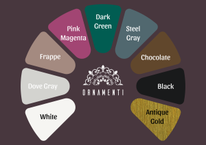 DEKORACYJNY PANEL AŻUROWY, SANTILLANE, DEKORACJA ŚCIENNA 3D, ORNAMENT, TRYPTYK , CZARNY