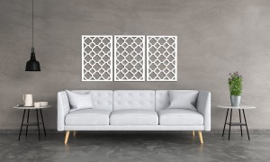 DEKORACYJNE PANELE AŻUROWE, MOROCCO STYLE,DEKORACJA ŚCIENNA 3D, ORNAMENT, ZŁOTY