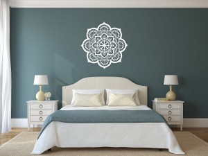 AŻUROWY PANEL DEKORACYJNY, MANDALA, YOGA, DEKORACJA  ŚCIENNA 3D,ORNAMENT,CZARNY