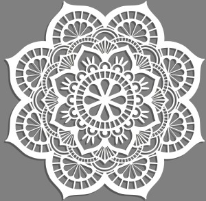 AŻUROWY PANEL DEKORACYJNY, MANDALA, YOGA, DEKORACJA  ŚCIENNA 3D,ORNAMENT,CZARNY