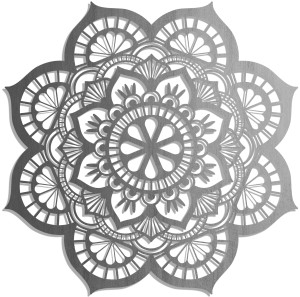 AŻUROWY PANEL DEKORACYJNY, MANDALA, YOGA, DEKORACJA  ŚCIENNA 3D,ORNAMENT,CZARNY