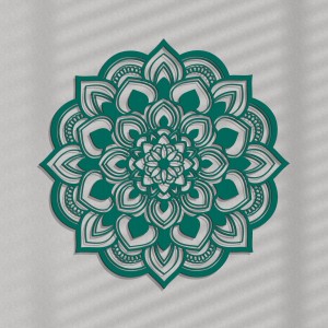 AŻUROWY PANEL DEKORACYJNY, MANDALA, KWIAT, DEKORACJA ŚCIENNA 3D, ORNAMENT, 60 cm, CZARNY