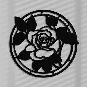 Dekoracyjny panel ażurowy, RÓŻA, DEKORACJA ŚCIENNA 3D,ORNAMENT, 60 cm,RÓŻOWY