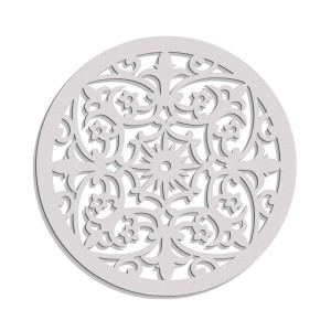 DEKORACYJNY PANEL AŻUROWY, VIOLETTE, DEKORACJA ŚCIENNA 3D, ORNAMENT, 60 cm, CZARNY