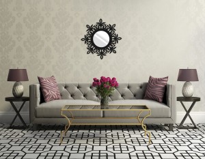 MIROIR DÉCORATIF AJOURÉ LAURENTINE,50 cm
