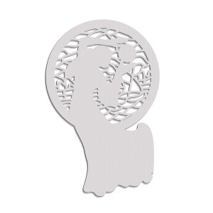 DEKORACYJNY PANEL AŻUROWY,  SECESJA, CAMILLE , DEKORACJA ŚCIENNA 3D,ORNAMENT, CZARNY