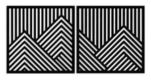 PANNEAUX GÉOMÉTRIQUES DÉCORATIFS 3D, DÉCORATION MURALE MODERNE, NOIR