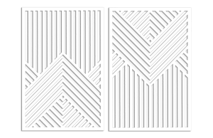 PANNEAUX GÉOMÉTRIQUES DÉCORATIFS 3D, DÉCORATION MURALE MODERNE, BLANCS
