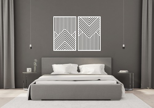 PANNEAUX GÉOMÉTRIQUES DÉCORATIFS 3D, DÉCORATION MURALE MODERNE, BLANCS