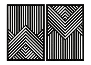 PANNEAUX GÉOMÉTRIQUES DÉCORATIFS 3D, DÉCORATION MURALE MODERNE, NOIR