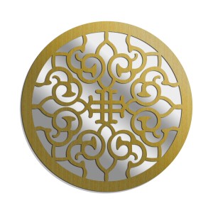 Miroir décoratif ajouré STYLE HINDU, 56 cm