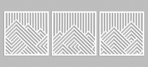 PANNEAUX GÉOMÉTRIQUES DÉCORATIFS 3D, DÉCORATION MURALE MODERNE, BLANCS