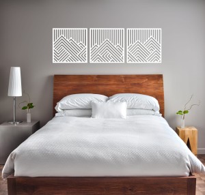 PANNEAUX GÉOMÉTRIQUES DÉCORATIFS 3D, DÉCORATION MURALE MODERNE, BLANCS