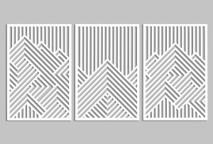 PANNEAUX GÉOMÉTRIQUES DÉCORATIFS 3D, DÉCORATION MURALE MODERNE, BLANCS
