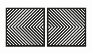 3D DEKORACYJNE PANELE GEOMETRYCZNE, MINIMALISTYCZNA DEKORACJA ŚCIENNA, CZARNY